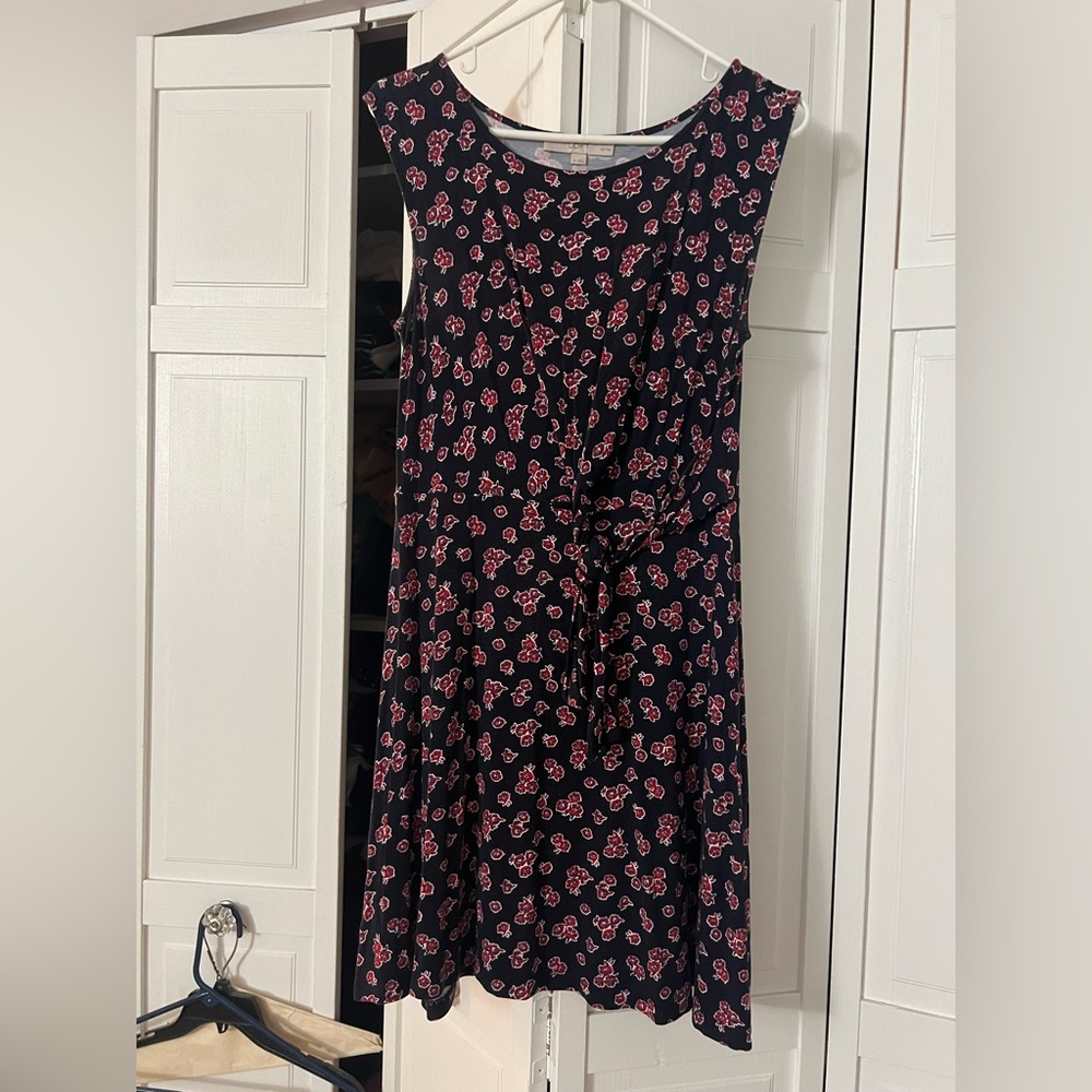 Floral dress with tie